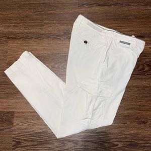 Men’s Eleventy white cargo dress pants